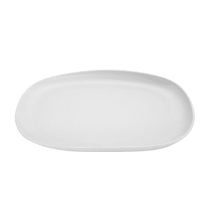 284-CS1410W 14" x 10" Oval Riverstone Platter - Melamine, White