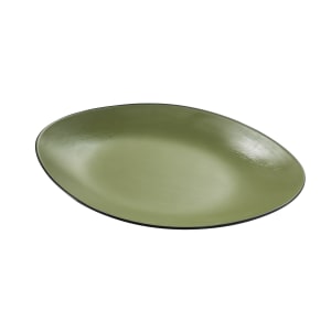 614-BM209GR 9 5/8" x 6" Oval Melamine Dinner Plate - Green