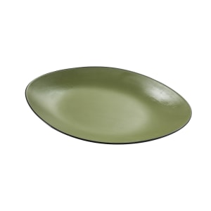 614-BM213GR 13 1/2" x 8 1/2" Oval Melamine Dinner Plate - Green