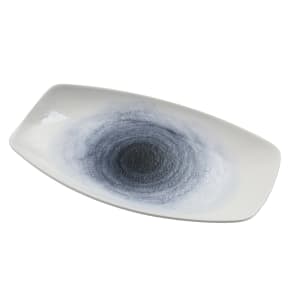 614-UN211 Rectangular Universe Plate - 10 3/4" x 6 1/4", China, Blue
