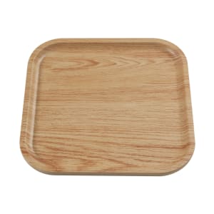 614-WD2107 7" Square Melamine Dinner Plate, Golden Oak