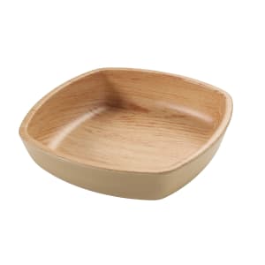 614-WD2312 96 oz Square Melamine Bowl, Golden Oak