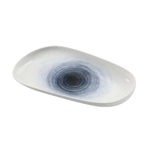 614-UN413 Oval Universe Plate - 13 1/2" x 7 1/2", China, Blue