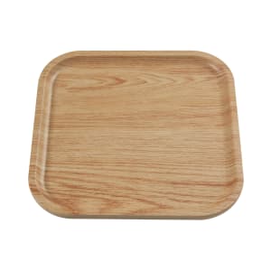 614-WD2108 8 1/8" Square Melamine Dinner Plate, Golden Oak