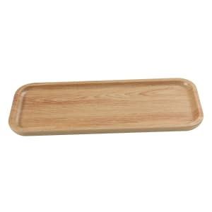 614-WD2214 Rectangular Melamine Dinner Plate - 14" x 4 3/4", Golden Oak