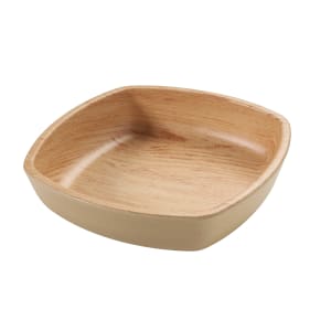 614-WD2306 14 oz Square Melamine Bowl, Golden Oak