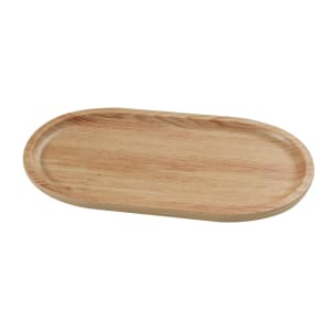 614-WD2512 12 1/2" x 6 1/4" Oval Melamine Dinner Plate - Golden Oak