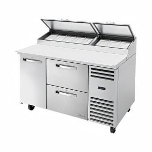 598-TPPAT60D2HCRGT 60" TPPAT Series Pizza Prep Table w/ Refrigerated Base, 115v