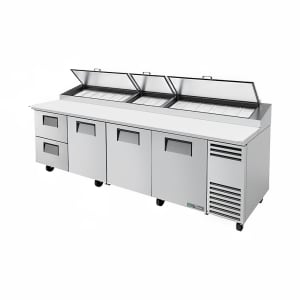 598-TPPAT119D2HCDL 119" TPPAT Series Pizza Prep Table w/ Refrigerated Base, 115v