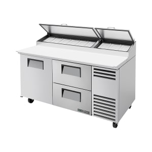 598-TPPAT67D2HCRGT 67" Pizza Prep Table w/ Refrigerated Base, 115v