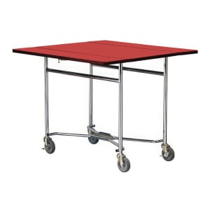 121-413RED 36" Square Table Room Service Cart, Red