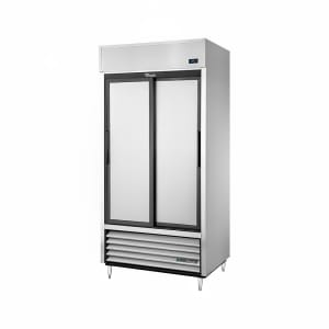 598-TSD33 39 1/2" Two Section Reach In Refrigerator, (2) Sliding Solid Doors, 115v