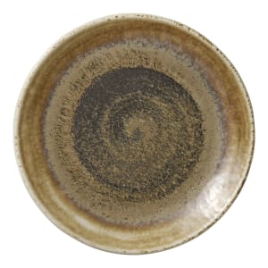 192-801121541000102 6" Round Perfect Match Flat Coupe Plate - Porcelain, Cumin