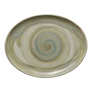 192-801223641000104 14 1/4" x 11" Oval Perfect Match Platter - Porcelain, Thyme
