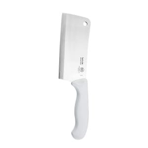 383-5248377 6" Cleaver w/ White Nylon/Silicone Handle, High Carbon German Steel