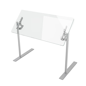 315-VG3P24 24" Portable Food Shield - Free-Standing, Adjustable, Glass/Aluminum