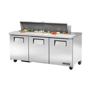 True TSSU-72-16-HC 72&quot; TSSU Series Sandwich/Salad Prep Table w/ Refrigerated Base, 115v