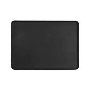 151-22025181313 Rectangular Melamine Dinner Plate - 18" x 13", Black