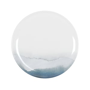 151-2235110117 10" Round Melamine Dinner Plate, White/Blue