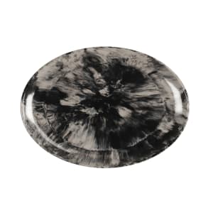 151-2235211120 10 3/4" x 7 3/4" Oval Pacifica Platter - Melamine, Black
