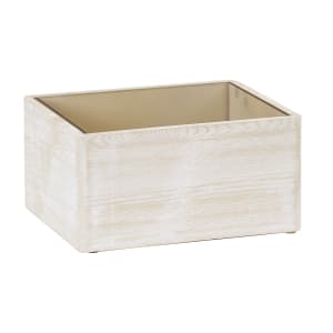 151-2242110113 Rectangular Ice Housing - 12" x 10" x 6 1/2"H, Pine Wood, White-Washed