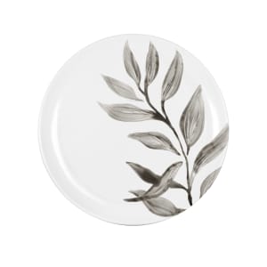 151-223517118 7" Round Melamine Dinner Plate, White/Black
