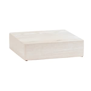 151-224203113 12" Square Cube Riser - 3"H, Pine Wood, White-Washed
