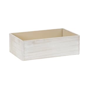 151-2242112113 Rectangular Ice Housing - 20" x 12" x 6 1/2"H, Pine Wood, White-Washed