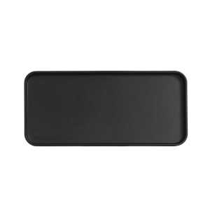 151-2202561313 Rectangular Melamine Dinner Plate - 13" x 6", Black