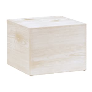 151-224209113 12" Square Cube Riser - 9"H, Pine Wood, White-Washed