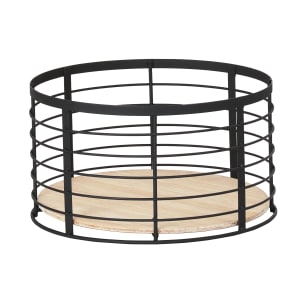 151-22606713 12 1/2" Round Reversible Riser - 7"H, Wire, Black
