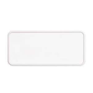 151-2202561315 Rectangular Melamine Dinner Plate - 13" x 6", White