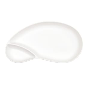 151-2248015 11 1/4" x 6 1/4" Irregular Melamine  Chip & Dip Bowl, White