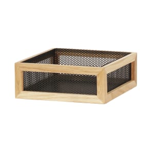 151-229054115 12" Square Riser - 4"H, Oak, Brown