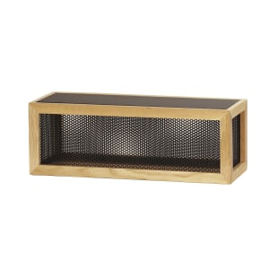 151-229067115 Rectangular Reversible Riser - 20 1/2" x 7" x 7"H, Oak, Black