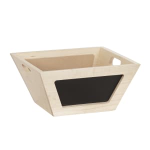 151-35931271 12" Square Display Merchandiser w/ Chalkboard Sign, Maple Wood