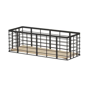 151-22608713 Rectangular Reversible Riser - 12 1/2" x 7 1/2" x 7"H, Wire, Black