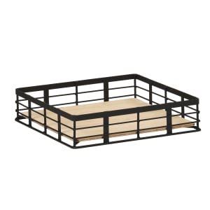 151-22600313 12 1/2" Square Cube Reversible Riser - 3"H, Wire, Black