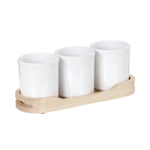151-36473271 Condiment Organizer w/ (3) Bins - Blonde
