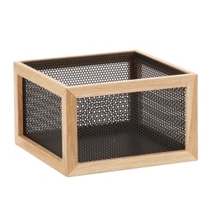 151-229057115 12" Square Riser - 7"H, Oak, Brown