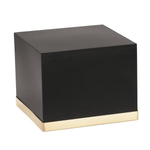 151-2212711116 14" Square Cube Riser - 11"H, Metal, Black/Gold