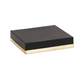 151-221273116 14" Square Cube Riser - 3"H, Metal, Black/Gold