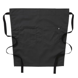603-QC001260 2 Pocket Bistro Apron - 21" x 28", Cotton, Char Grey