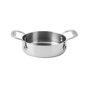 095-1221512 11 3/4 oz Aluminum/Stainless Steel Mini Omelet Pan Ramekin, Silver
