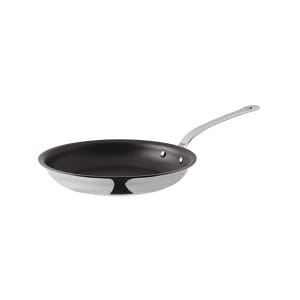 095-1221730 11 3/4" Aluminum/Stainless Steel Frying Pan w/ Stainless Steel Handle