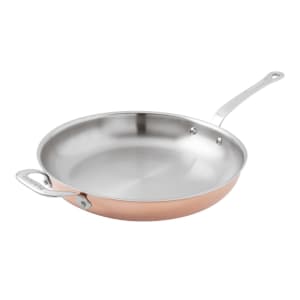 095-1561432 12 5/8" Aluminum/Copper/Stainless Steel Frying Pan w/ Loop Handle