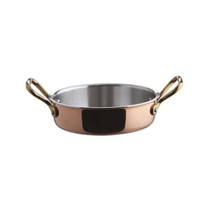 095-A1550310 8 oz Aluminum/Copper/Stainless Steel Mini Rondeau Ramekin