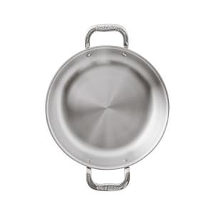 095-1561528 11" Aluminum/Copper/Stainless Steel French Omelet Pan w/ Stainless Steel Handles