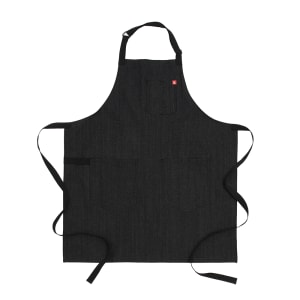 603-HB001620 Bib Apron - 33" x 30", Cotton Abalone Black Denim