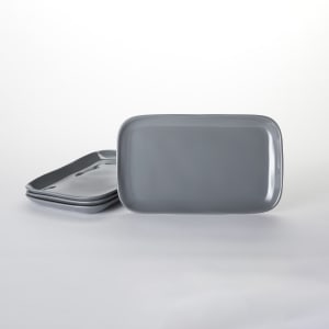 166-CMPP12ST 12"L Rectangular Melamine Plate, Storm